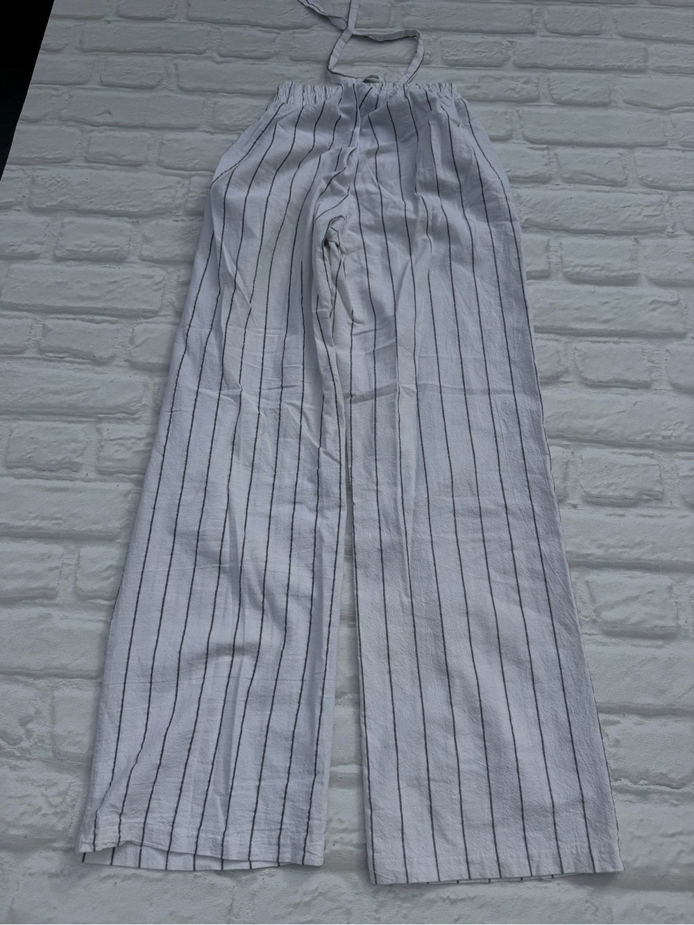 Sienna Sky White Pants with Black Vertical Stripes - Picture 4 of 4